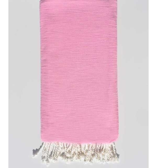 Light pink flamed throw 2m * 2.80m Fouta Tunisia - 2