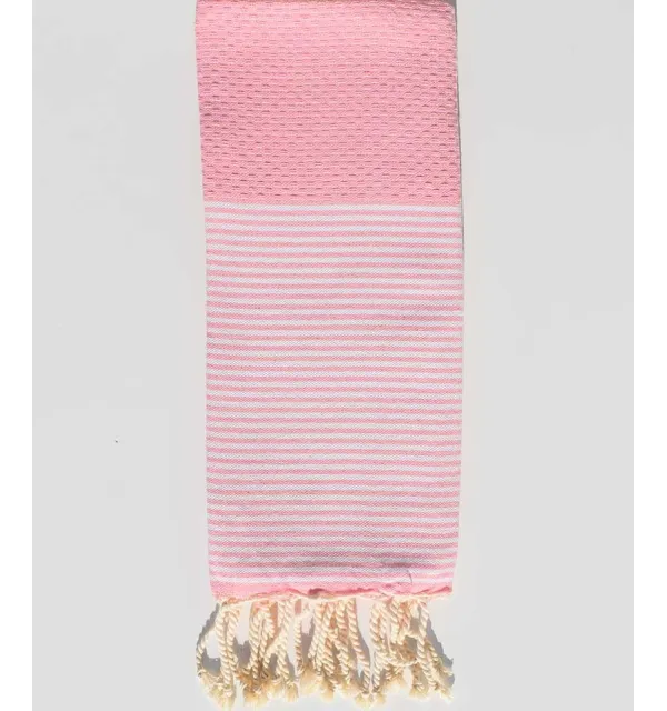 Honeycomb light pink child fouta Fouta Tunisia - 1