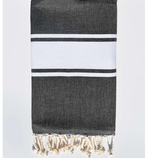 flat slate grey fouta  - 1
