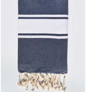 Denim blue beach towel Fouta Tunisia - 1