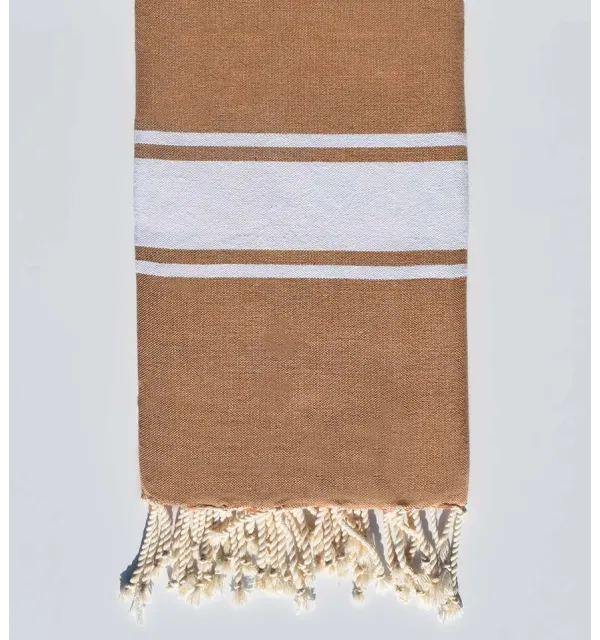 Flat Neon brown beach towel  - 1