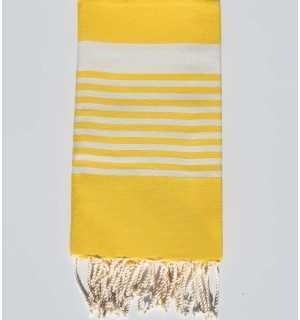 shiny yellow arthur beach towel Fouta Tunisia - 1