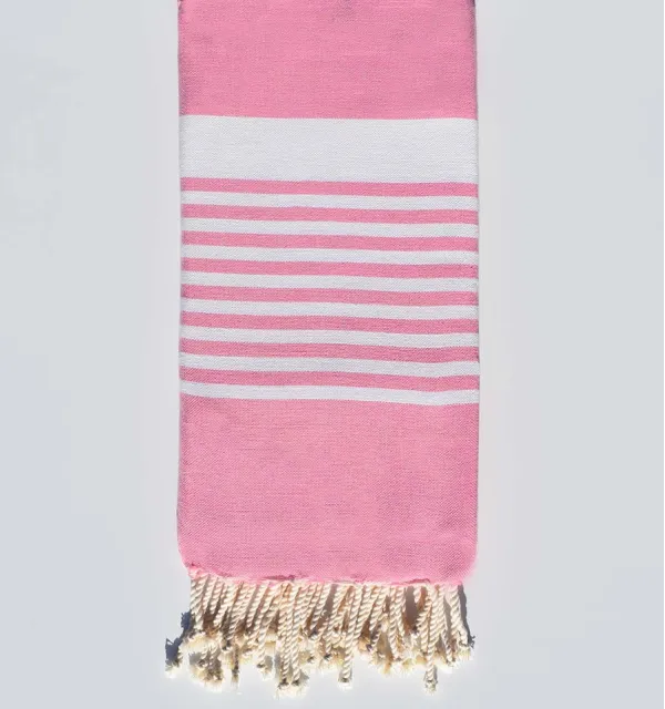 Beach towel Arthur pink sugared Fouta Tunisia - 1