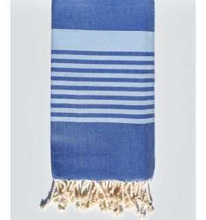 Blue and light blue arthur beach towel Fouta Tunisia - 1