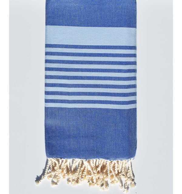 Blue and light blue arthur beach towel Fouta Tunisia - 1
