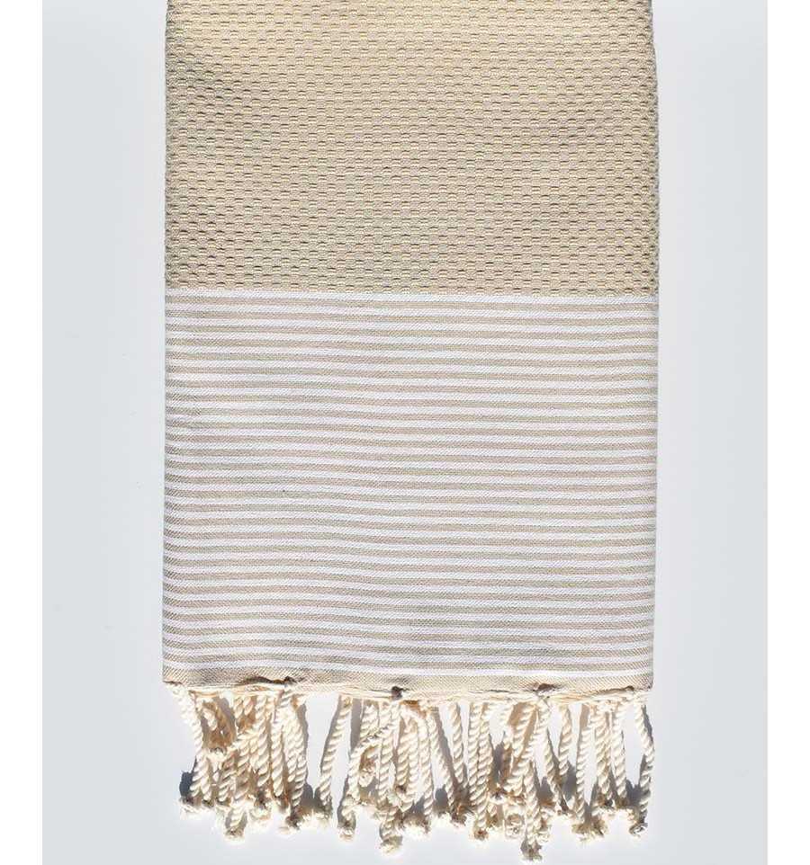 honeycomb Dutch white beach towel  - 1