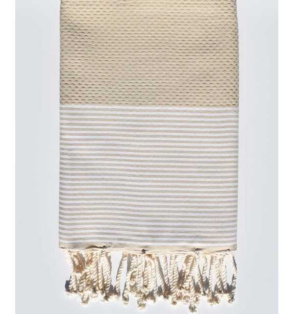 honeycomb Dutch white beach towel  - 1