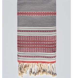 Arabesque Bright lavender beach towel Fouta Tunisia - 1