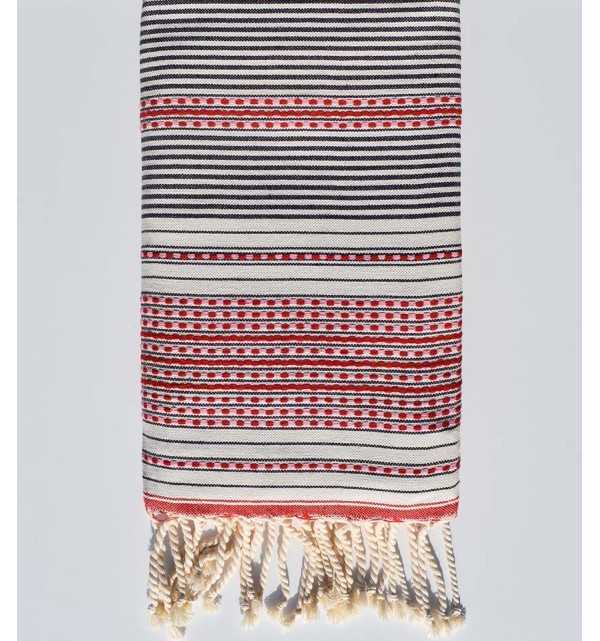 Arabesque Bright lavender beach towel Fouta Tunisia - 1