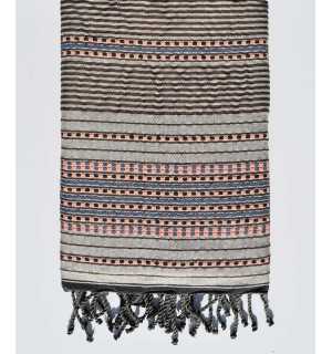 Arabesque striped brown fouta Fouta Tunisia - 1