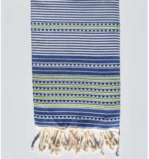 Arabesque Duke blue beach towel Fouta Tunisia - 1