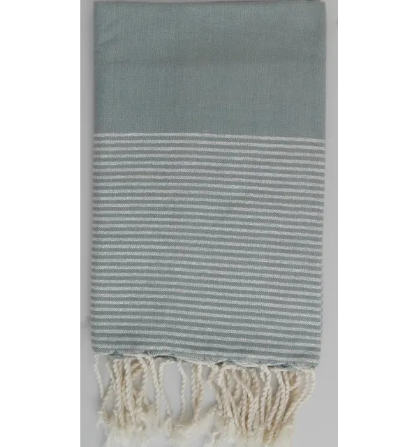 FOUTA LUREX PLATE gris souris 