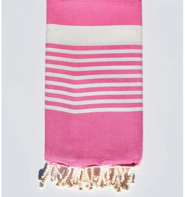 Candy pink arthur beach towel Fouta Tunisia - 1