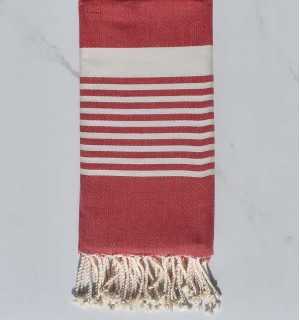 arthur red beach towel Fouta Tunisia - 1