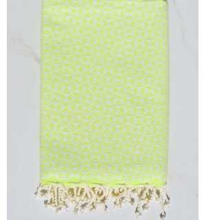 Chartreuse butterfly beach towel Fouta Tunisia - 1