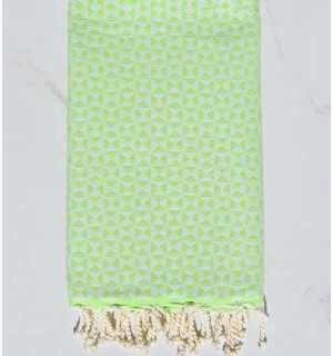 Spring green butterfly beach towel Fouta Tunisia - 1