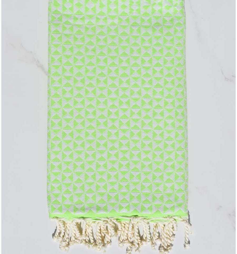 Spring green butterfly beach towel Fouta Tunisia - 1