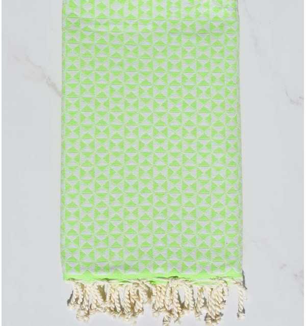 Spring green butterfly beach towel Fouta Tunisia - 1