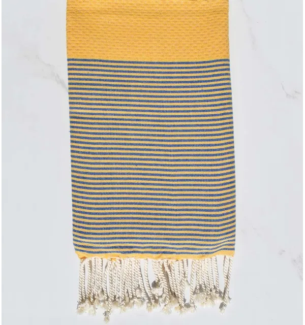 Honeycomb Saffron yellow Fouta  - 1