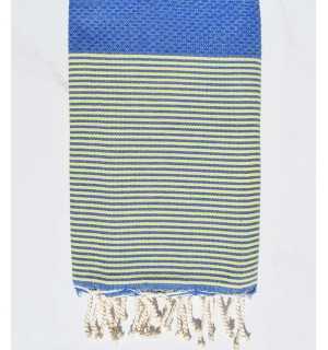 honeycomb Cobalt Blue beach towel Fouta Tunisia - 1