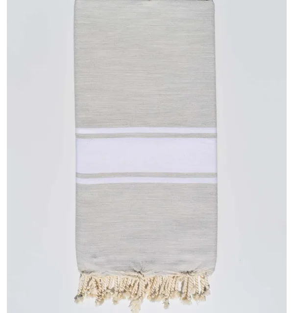 Bedspreads light gray with stripes  - 1