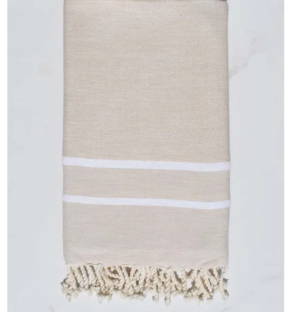 Beach towel chevron greige  - 1