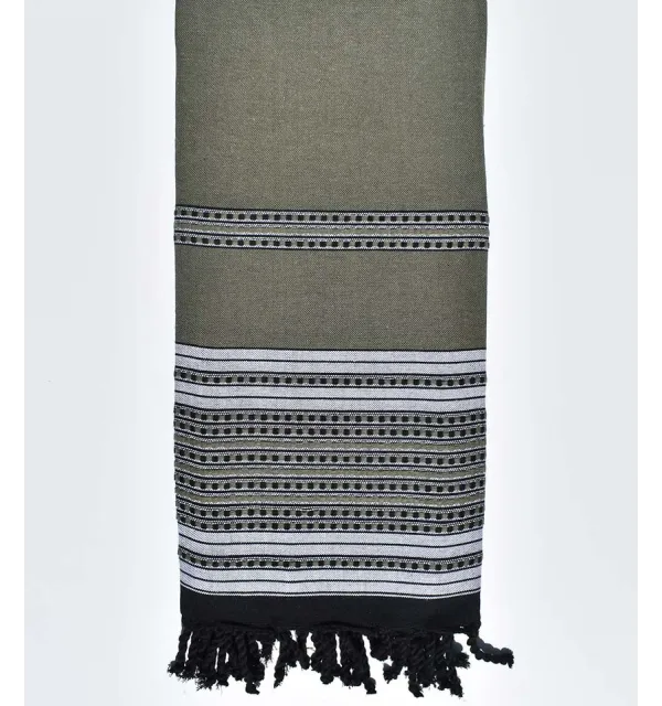 Arabesque Army green throw  - 1
