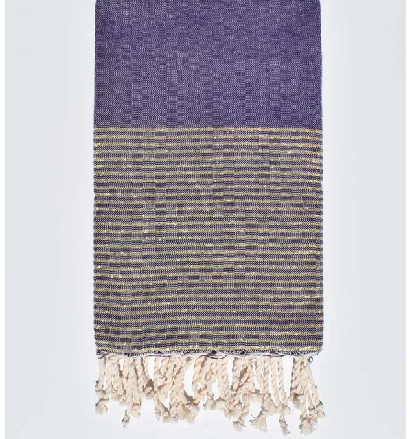 Beach towel lurex purple  - 1