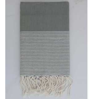 Flat grey lurex fouta 