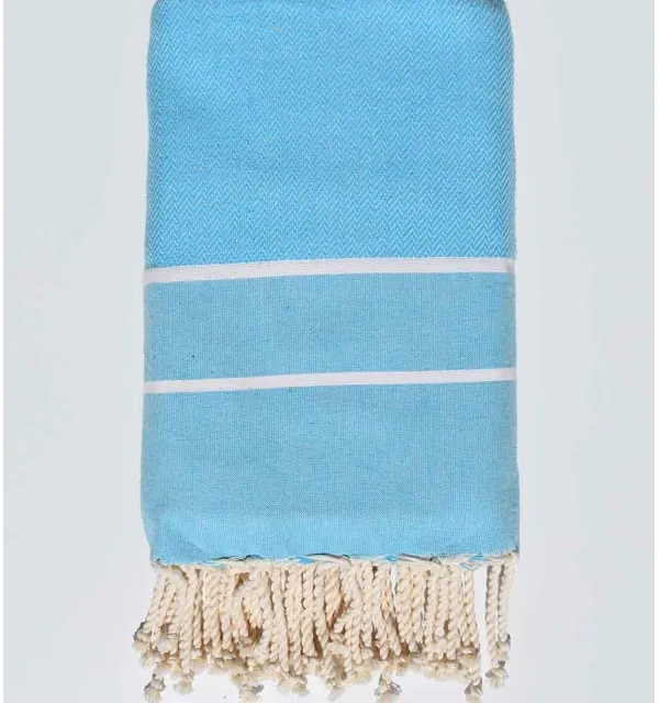 Dark turquoise throw 2m * 1.9m Fouta Tunisia - 1