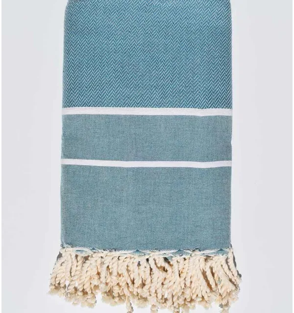 Cadet blue throw  - 1