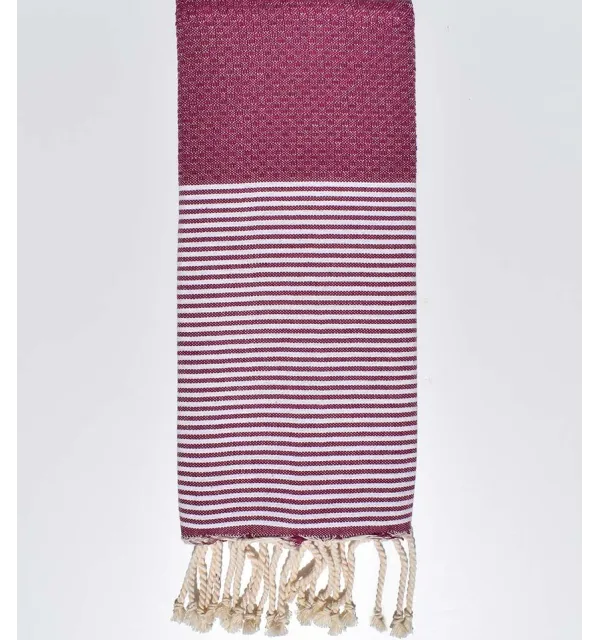 Plum honeycomb children's beach towel  - 1
