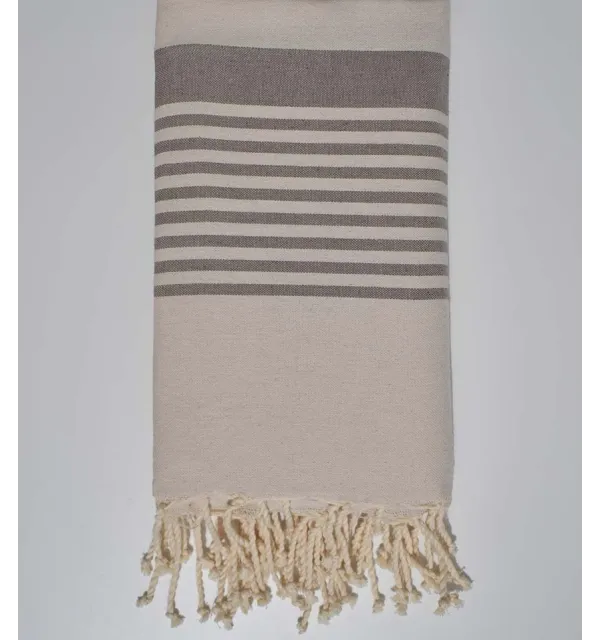 light beige big beach towel  - 1