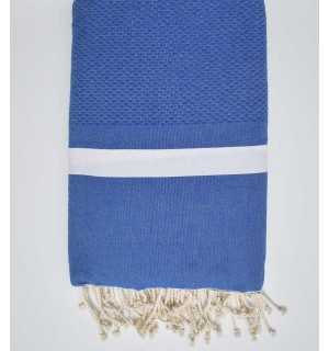 Brandeis blue throw Fouta Tunisia - 1
