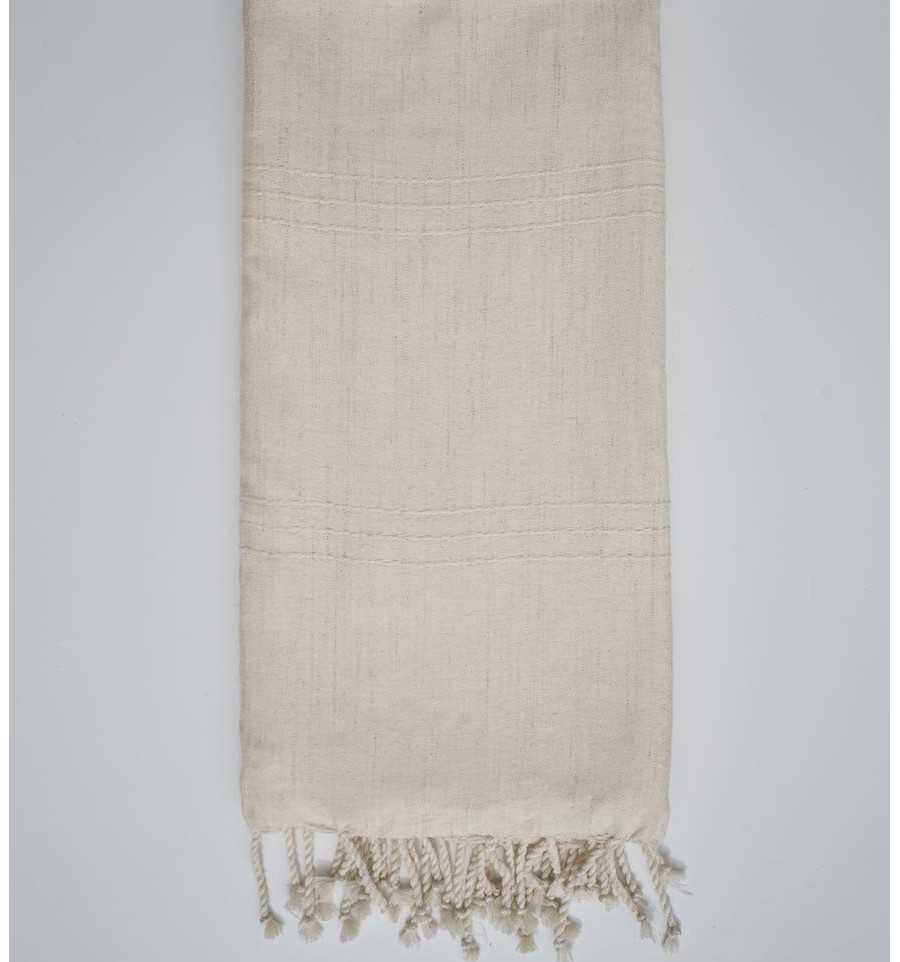 Throw White cream Fouta Tunisia - 1