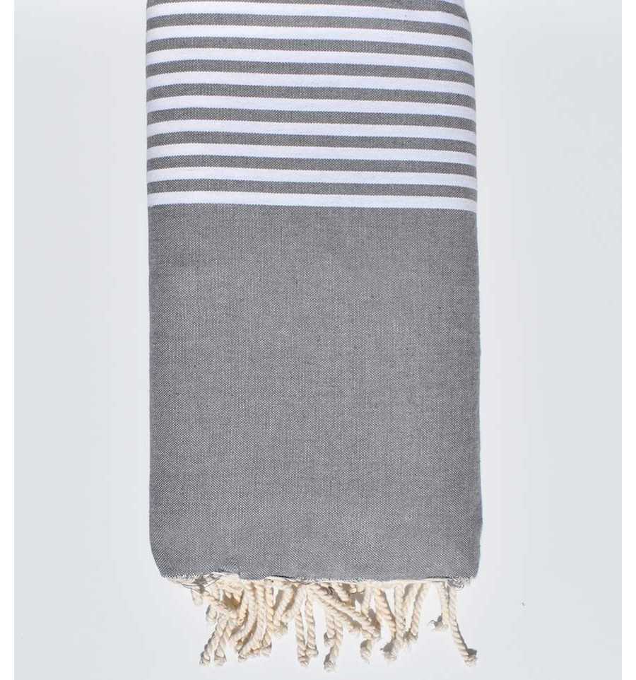 Grey with stripes throw  - 1