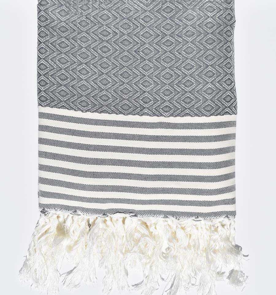 Dark gray blanket Fouta Tunisia - 1