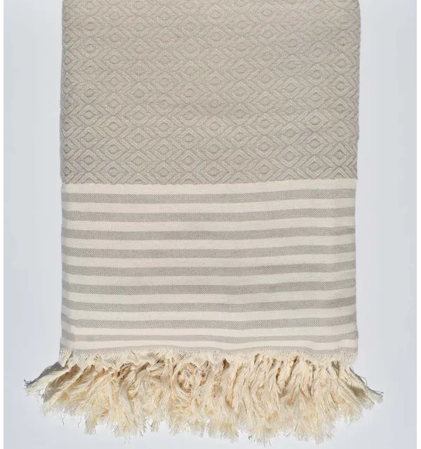 light beige Throw Blanket  - 1
