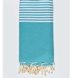 Blue Munsell throw Fouta Tunisia - 1