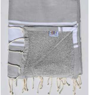 Tourdille sponge beach towel Fouta Tunisia - 1