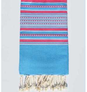 Arabesque azure blue Fouta Fouta Tunisia - 1