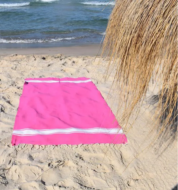 Flat Pink dark Fouta  - 1