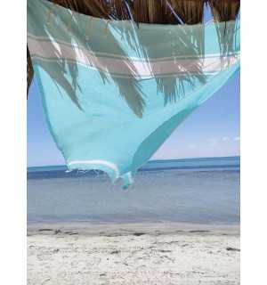 Flat pastel blue fouta Fouta Tunisia - 1 2