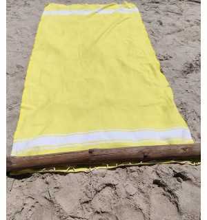 Light neon yellow beach towel Fouta Tunisia - 1