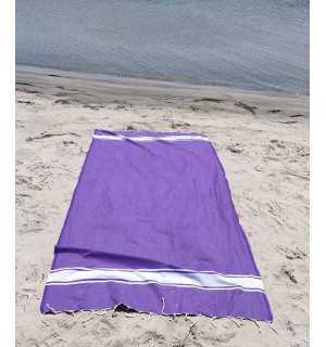 Beach Towel purple amethyst Fouta Tunisia - 1