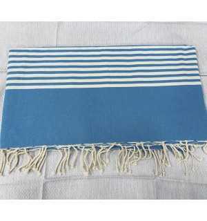Thrown royal blue with stripes  - 1