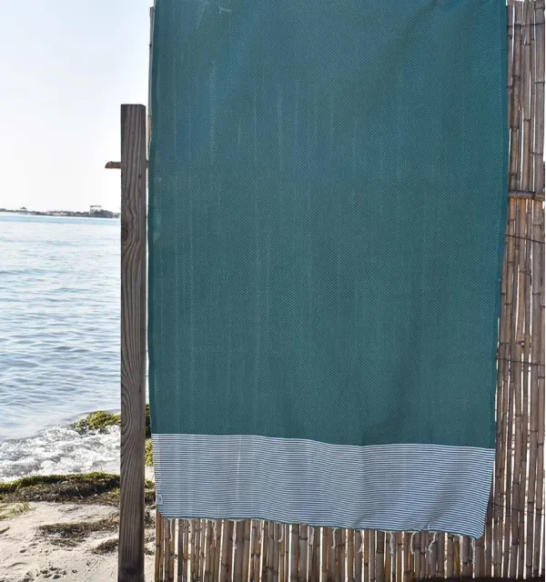 honeycomb pine green beach towel  - 1
