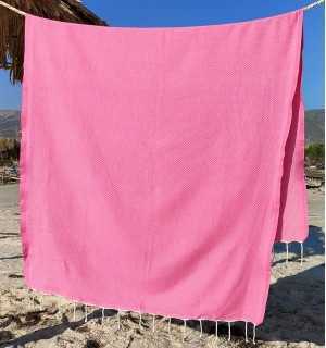 Beach Towel color pink chewing gum Fouta Tunisia - 1