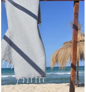 fouta plate rouge anglais Fouta Tunisia - 1 2