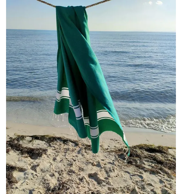 Flat lawn green fouta Fouta Tunisia - 2